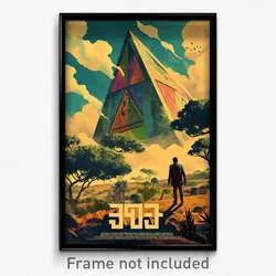 Hebrew Movie Poster - Distinct Wigwam (Israel Psychedelic Art Retro Film Print)