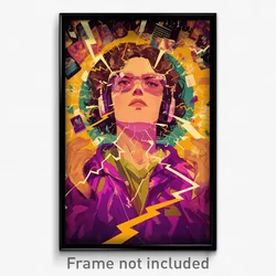Greek Movie Poster - Girl Feeling Frustrated, Flippant Purple Hoodie (Art Print)