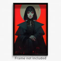 Movie Art Poster - Girl Feeling Indifference, Zesty Goth Clothes (Film Print)