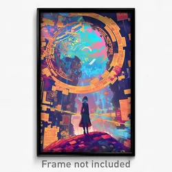 Indonesian Movie Poster - Wire Frame Glitchy Meeting Place (Film Art Print)
