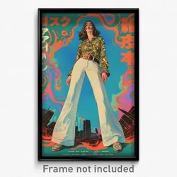 Greek Movie Poster - Woman Feeling Amazement, Strange White Pants (Art Print)