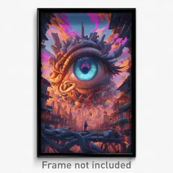 Art Poster - Shady Architecture (Psychedelic Trippy Weird 11x17 Print)
