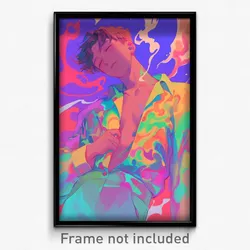 Art Poster - Boy Feeling Self Motivated, Whimsical Partially Unbuttoned (Print)