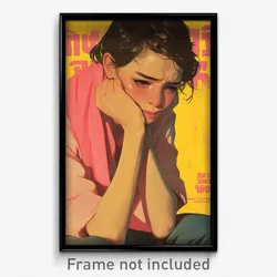 Thai Movie Poster - Boy Feeling Self Loathing, Athletic Pink Scarf (Art Print)