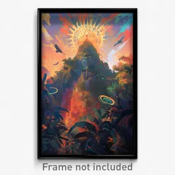 Movie Art Poster - Imaginative Rainforest (Psychedelic Retro Weird Film Print)