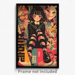 Chinese Movie Poster - Girl Feeling Cheerfulness, Creative Back Seamed Legwear
