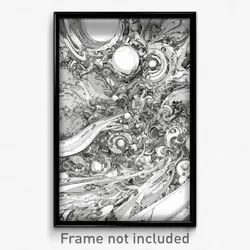 Art Poster - Complex Wire Frame Downland (Psychedelic Trippy Weird 11x17 Print)