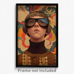 Icelandic Movie Poster - Boy Feeling Perplexed, Quirky Brown Headwear (Print)