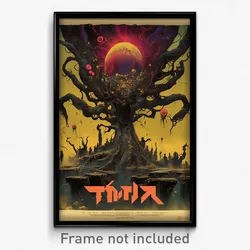 Hebrew Movie Poster - Gloomy Dolmen (Israel Psychedelic Art Retro Film Print)