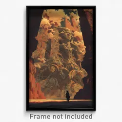 Art Poster - Giant Wall (Psychedelic Trippy Weird 11x17 Print)