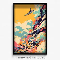 French Movie Poster - Old Cloud Forest (France Psychedelic Art Retro Film Print)