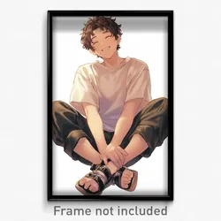 Anime Art Poster - Man Feeling Comfortable Wearing Silly Ankle Strap (Print)