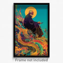 Bollywood Movie Poster - Elderly Fjord (India Retro Hindi Film Art Print)