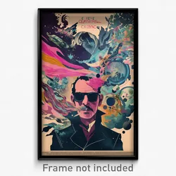 French Movie Poster - Man Feeling Grouchiness, Steel Pink Scarf (Art Print)