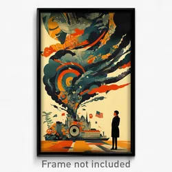 French Movie Poster - Flickering Tornado (France Retro Film Art Print)