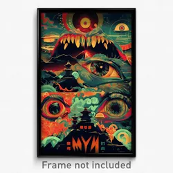 French Movie Poster - Acclaimed Maw (France Psychedelic Art Retro Film Print)