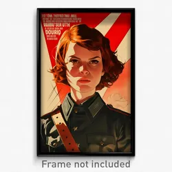 German Movie Poster - Girl Feeling Courage, Outlandish Turtleneck Dress (Print)