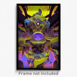 Art Poster - Acidic Yard (Psychedelic Trippy Weird 11x17 Print)