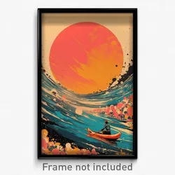 Movie Art Poster - Nautical Creek (Psychedelic Trippy Retro Cartoon Film Print)