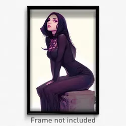 Art Poster - Woman Feeling Idleness Wearing Velvety Catsuit (Print)