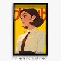 Thai Movie Poster - Girl Feeling Fascination, Upbeat White Necktie (Art Print)