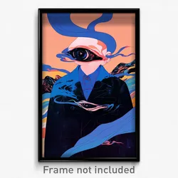 Art Poster - Man Feeling Insecurity Wearing Well Off Blue Ribbon (Print)