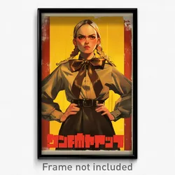 Icelandic Movie Poster - Woman Feeling Determined, Flashy Brown Ribbon (Print)