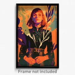 Spanish Movie Poster - Woman Feeling Spite, Worn Black Sash (Spain Art Print)