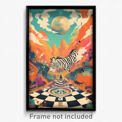 Hebrew Movie Poster - Amazing Conquest (Israel Psychedelic Art Retro Film Print)