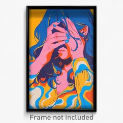 Greek Movie Poster - Girl Feeling Numb, Grandiose Partially Unbuttoned (Print)