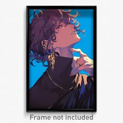Anime Art Poster - Boy Feeling Numb Wearing Grand Earrings (Print)