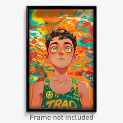 Brazilian Movie Poster - Boy Feeling Contentment, Prestigious Tank Top (Print)