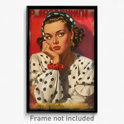 Russian Movie Poster - Woman Feeling Troubled, Remarkable Polka Dot Scrunchie