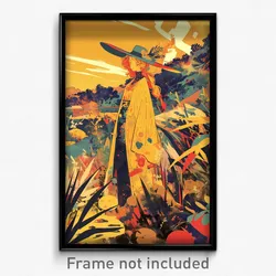 Thai Movie Poster - Yellow Savannah (Thailand Psychedelic Art Retro Film Print)