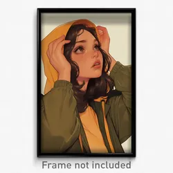Mexican Movie Poster - Girl Feeling Exasperated, Hearty Hooded Jacket (Print)