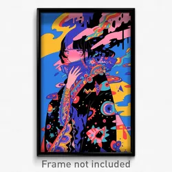 Anime Art Poster - Man Feeling Homesickness Wearing Admirable Frills (Print)