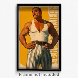 Mexican Movie Poster - Man Feeling Satisfaction, Zigzag White Pants (Art Print)