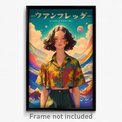 Icelandic Movie Poster - Girl Feeling Positive, Simple Cropped Shirt (Art Print)