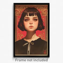 Spanish Movie Poster - Girl Feeling Alienation, Homely Ribbon Trim (Art Print)