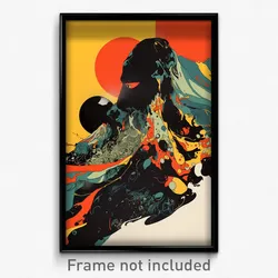 German Movie Poster - Slimy Arena (Germany Psychedelic Art Retro Film Print)