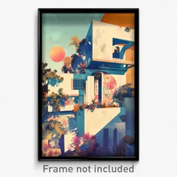 Bollywood Movie Poster - Frozen Modern Architecture (India Hindi Film Art Print)