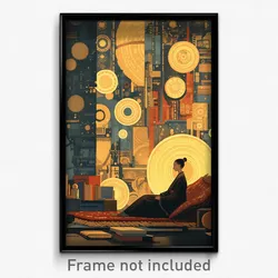 Movie Art Poster - Terrific Pillow (Psychedelic Trippy Retro Cartoon Film Print)