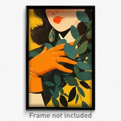 Bollywood Movie Poster - Girl Feeling Dominant, Marvelous Orange Gloves (Print)