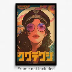 Hebrew Movie Poster - Girl Feeling Rattled, Smooth Peaked Cap (Israel Art Print)