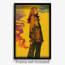 Greek Movie Poster - Girl Feeling Sadness, Quirky Dressing (Greece Art Print)