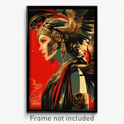 Greek Movie Poster - Woman Feeling Self Critical, Awesome Multiple Wings (Print)