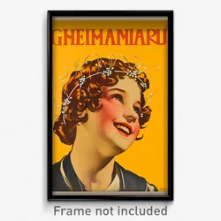 German Movie Poster - Boy Feeling Grinning, Fancy Hair Beads (Germany Art Print)