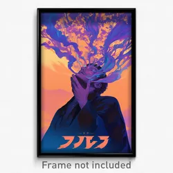 Hebrew Movie Poster - Man Feeling Anticipation, Violet Tress Ribbon (Art Print)