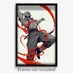 Anime Art Poster - Man Feeling Optimistic Wearing Wonderful Ankle Ribbon (Print)