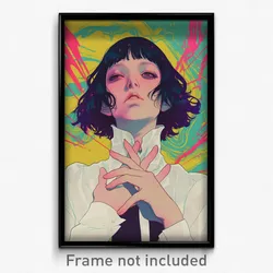 Movie Art Poster - Girl Feeling Numb, Nice White Sleeves (Retro Film Print)